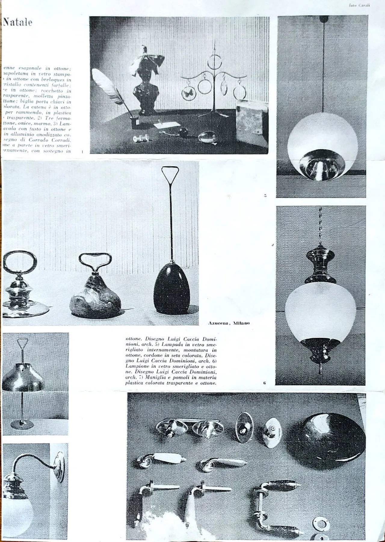 Coppia di lampade Lampione di Caccia Dominioni per Azucena, anni '50 9