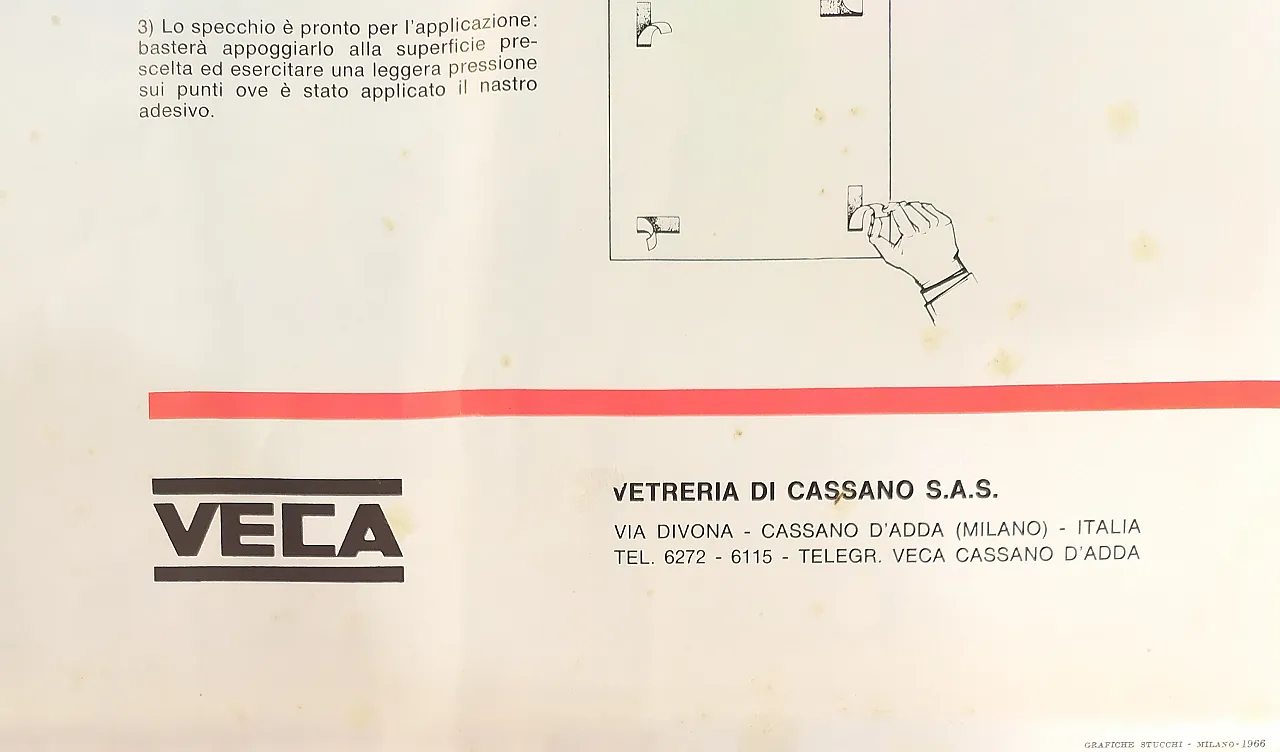 Lampada a sospensione Veca, anni '70 10