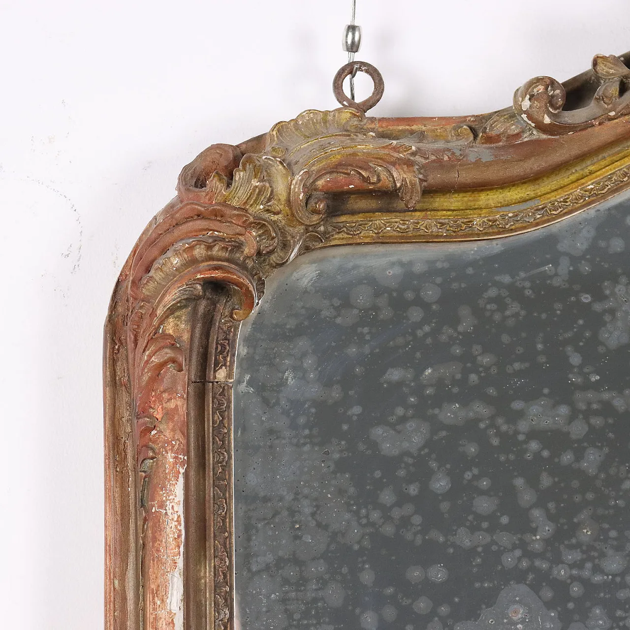 Specchio Napoleone III in legno dorato, '800 4