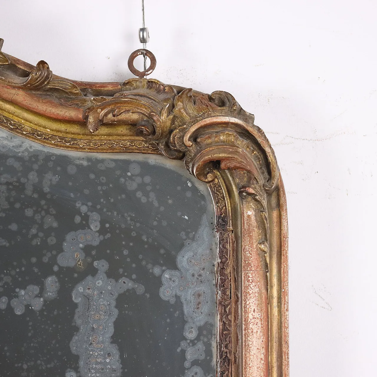 Specchio Napoleone III in legno dorato, '800 6