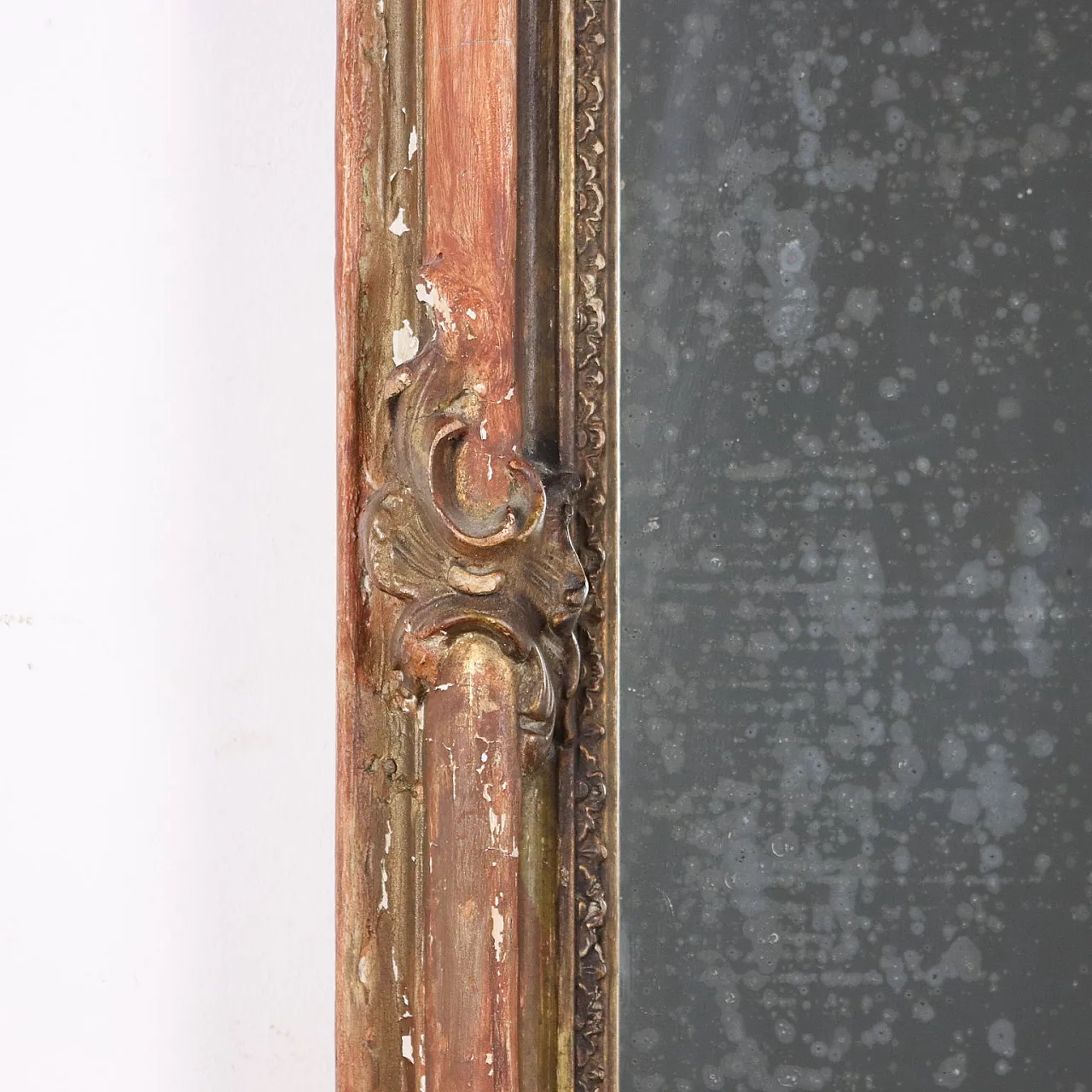 Specchio Napoleone III in legno dorato, '800 7