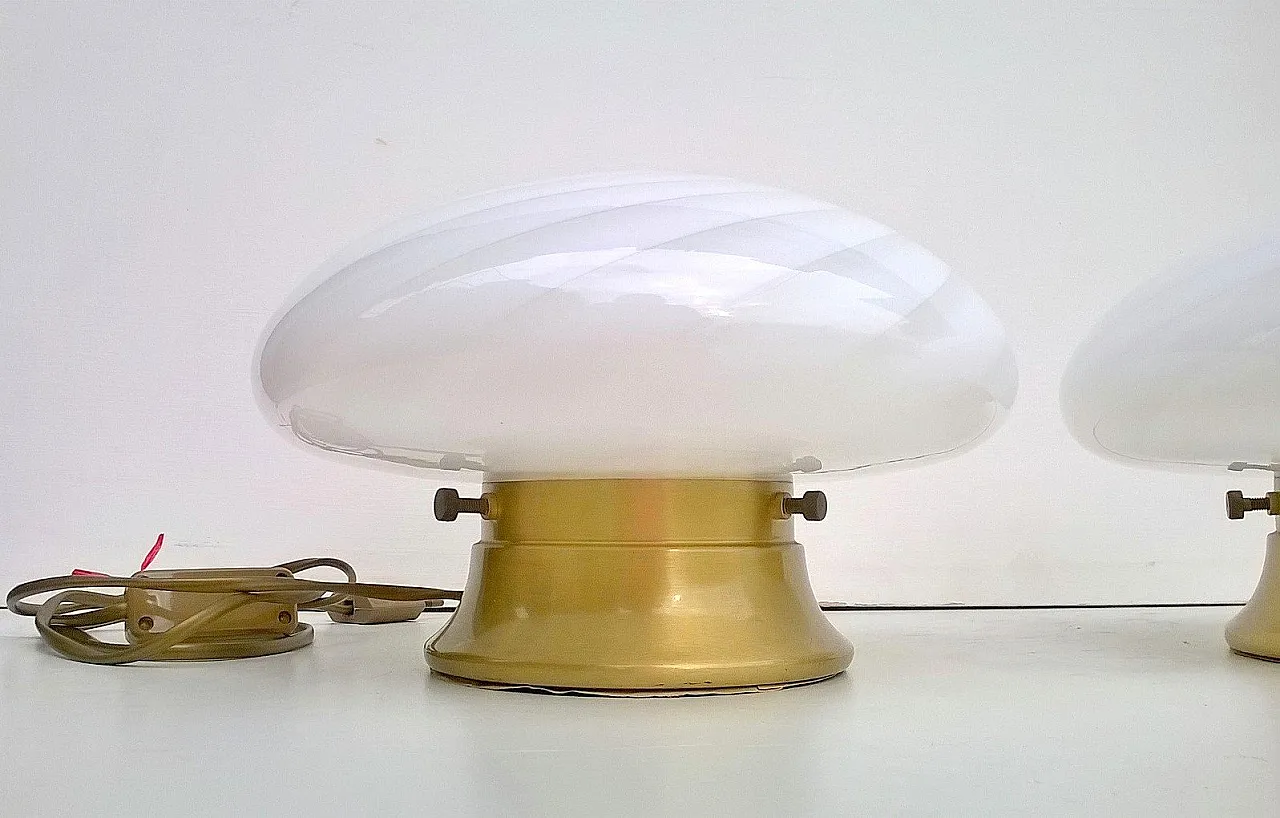 Coppia di lampade da tavolo Kinetic di Venini, anni '60 1