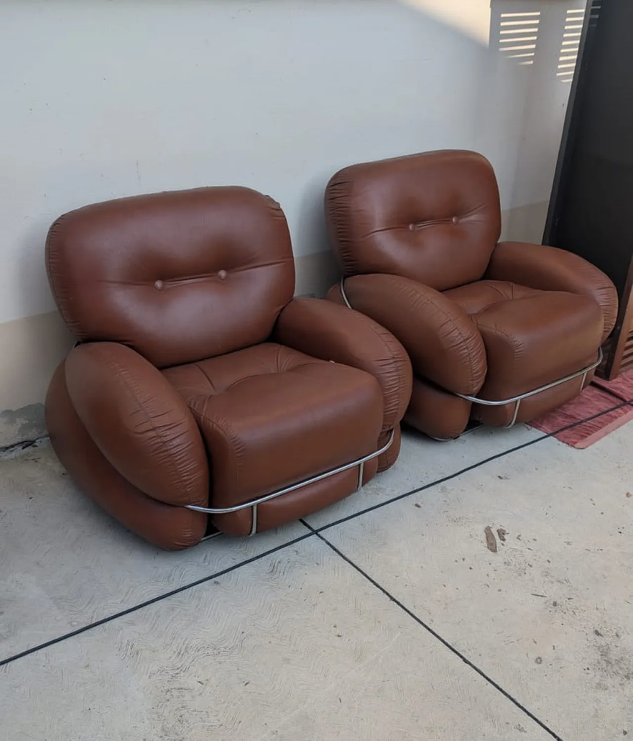 Coppia di poltrone Okay di Adriano Piazzesi, anni '70 3