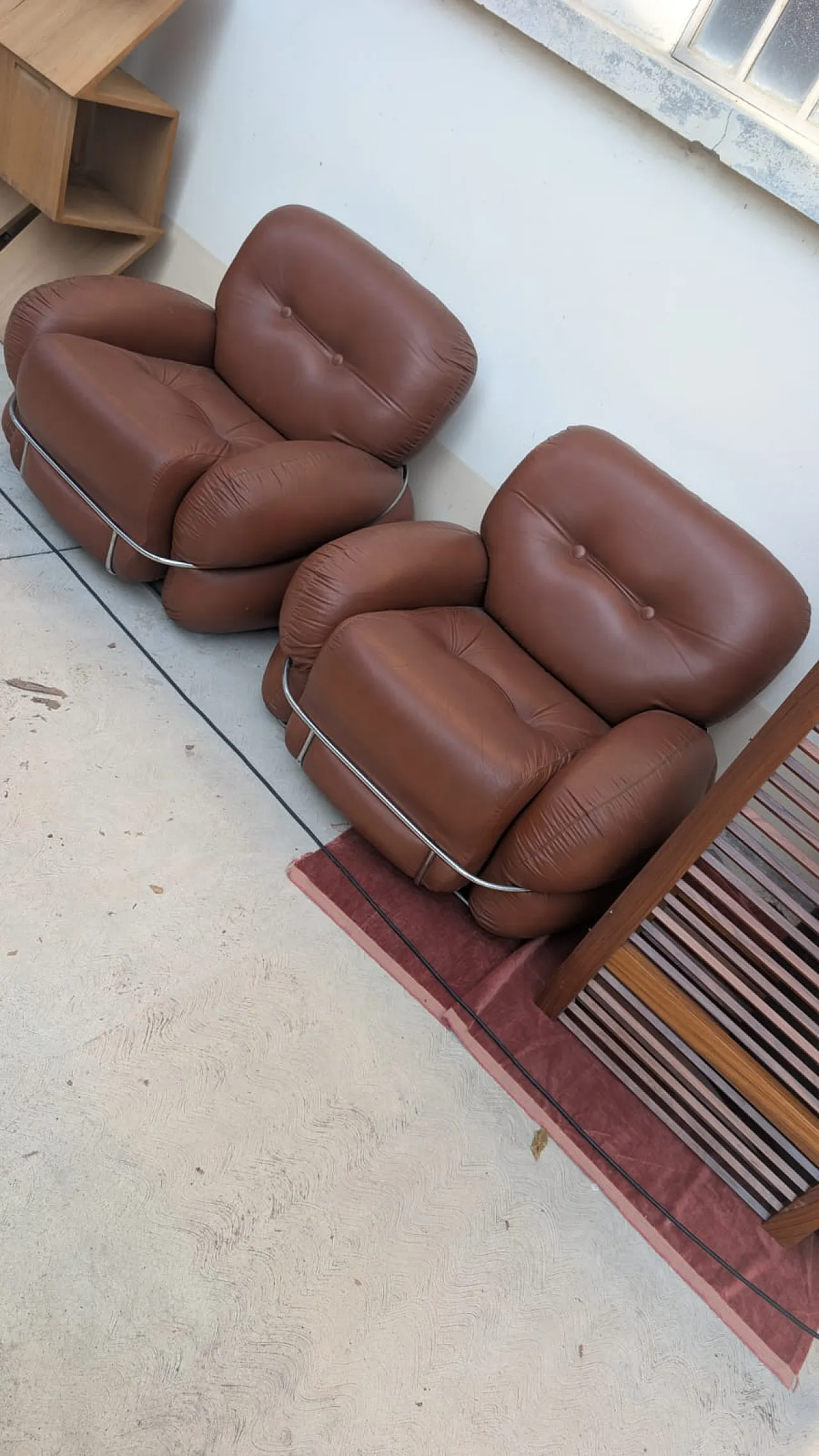 Coppia di poltrone Okay di Adriano Piazzesi, anni '70 8