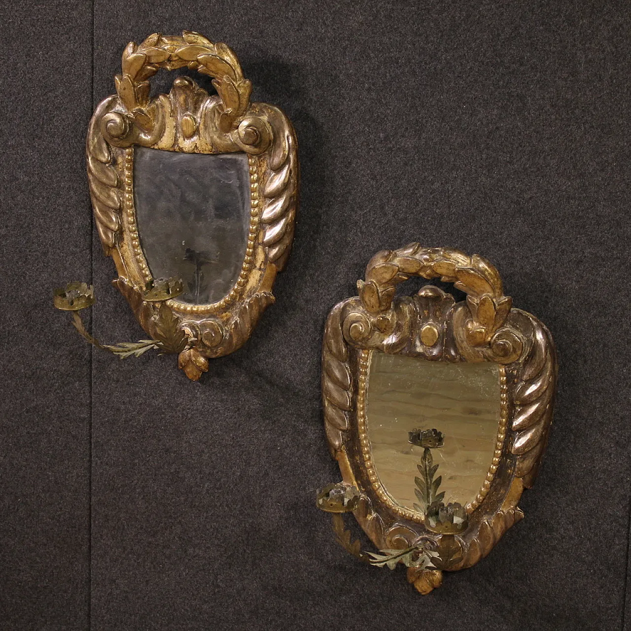 Pair of  Italian Louis XV style sconces, 18th century 1