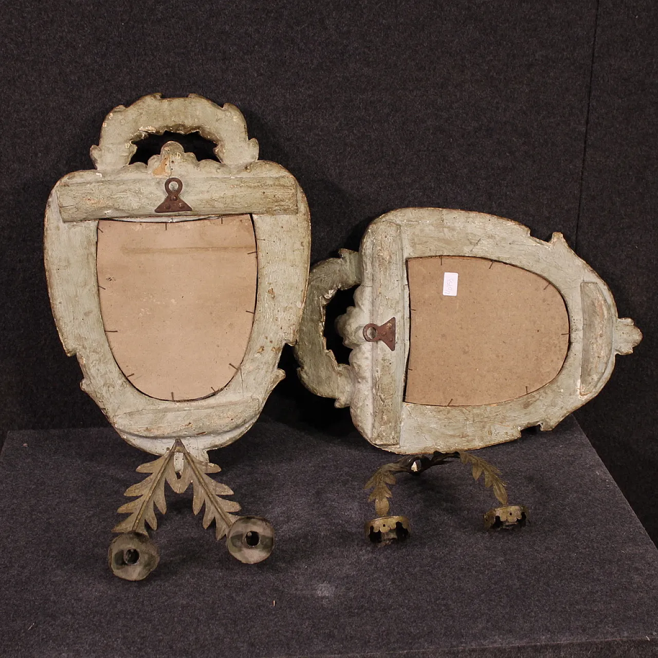 Pair of  Italian Louis XV style sconces, 18th century 10