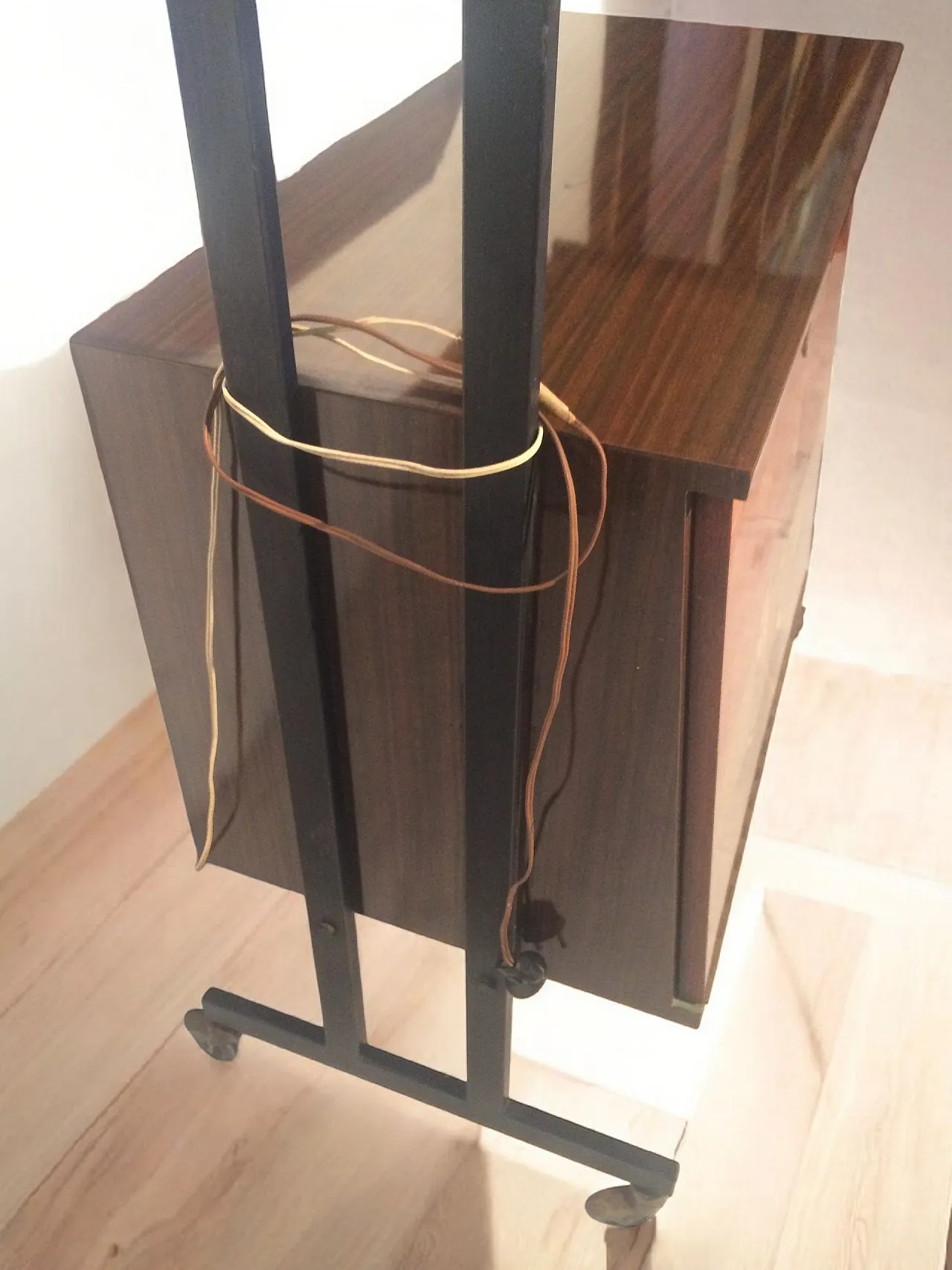 Bar trolley Venice fine wood inlay, 1960s 11