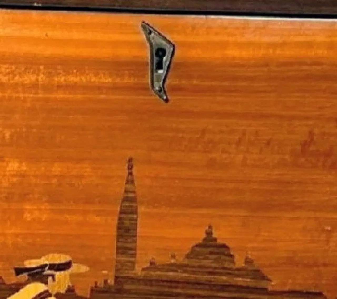 Bar trolley Venice fine wood inlay, 1960s 13