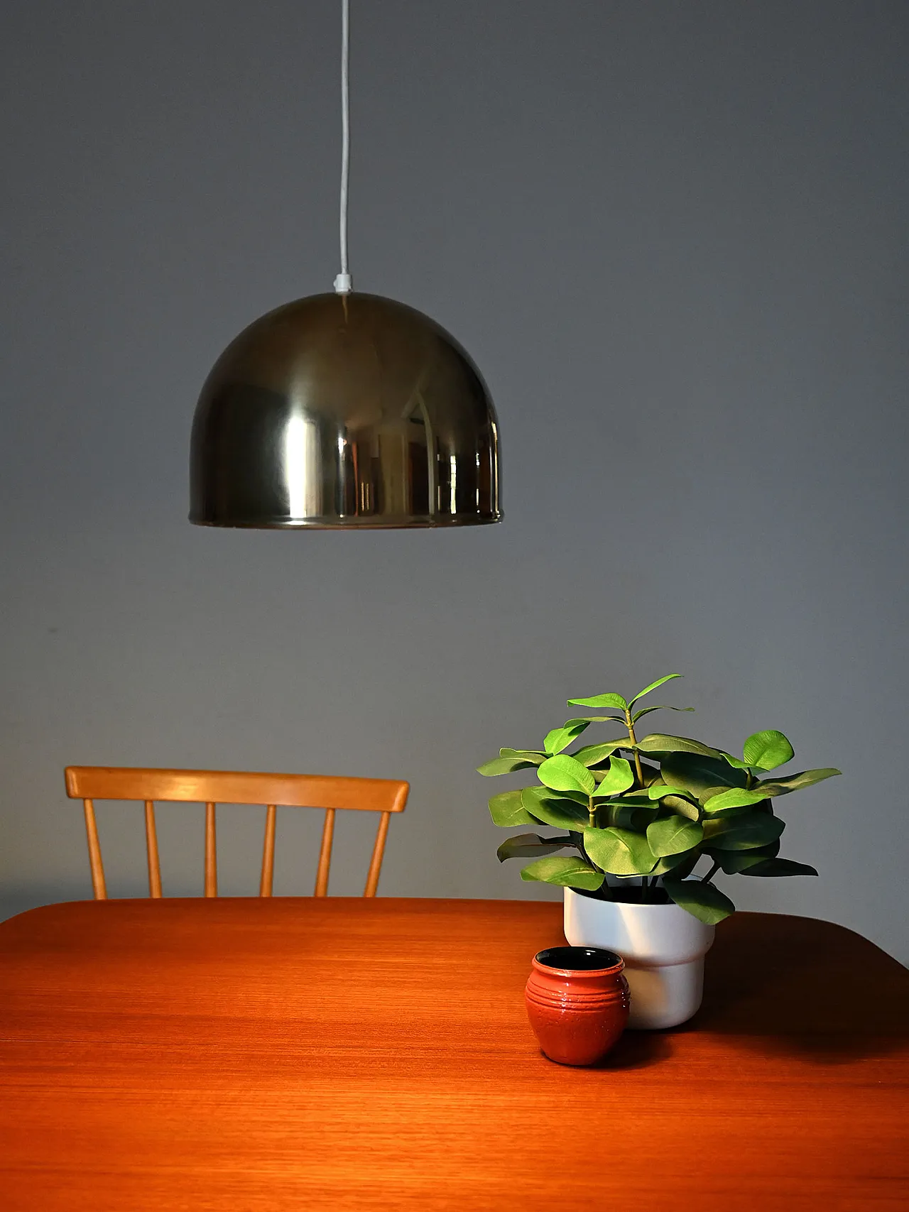 Swedish lamp in golden metal, 60s 7
