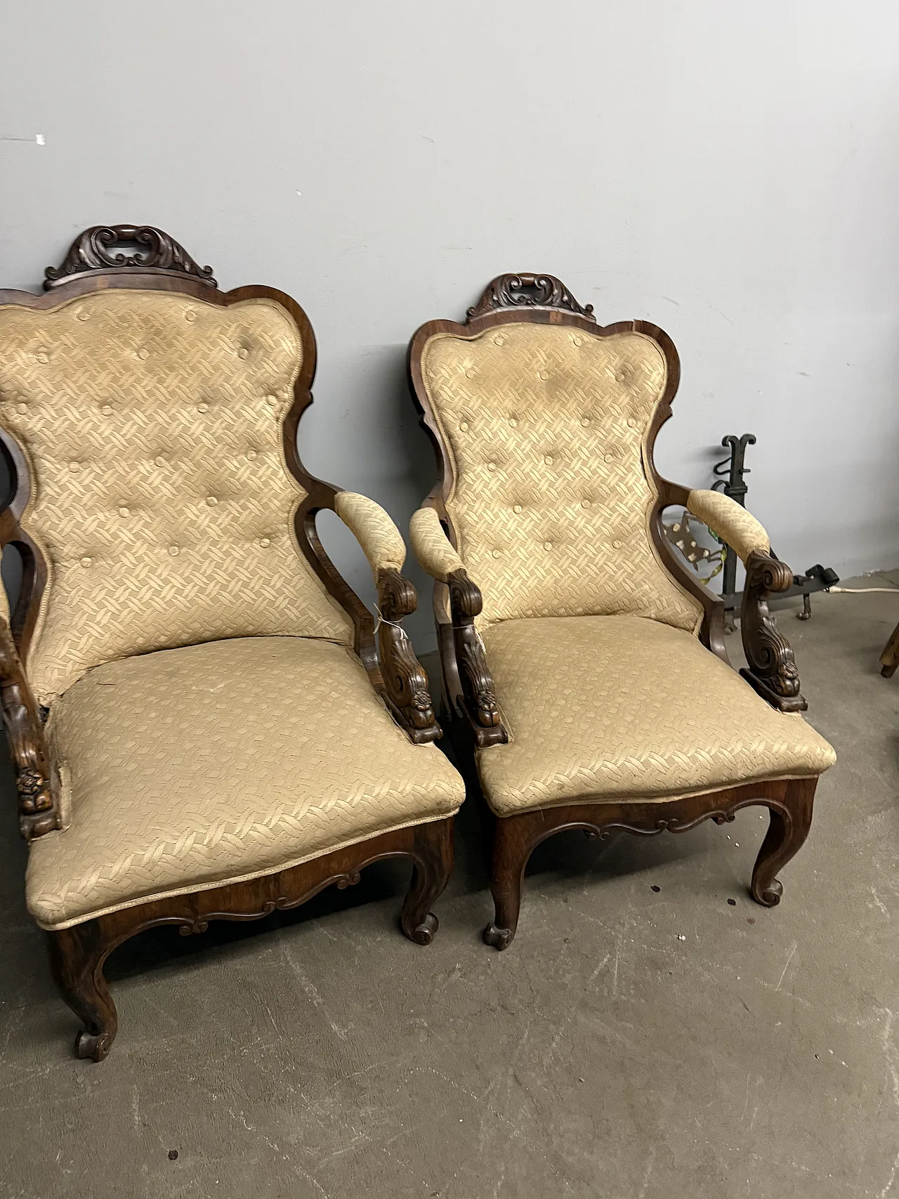 Coppia di poltrone da riposo, metà '800 2