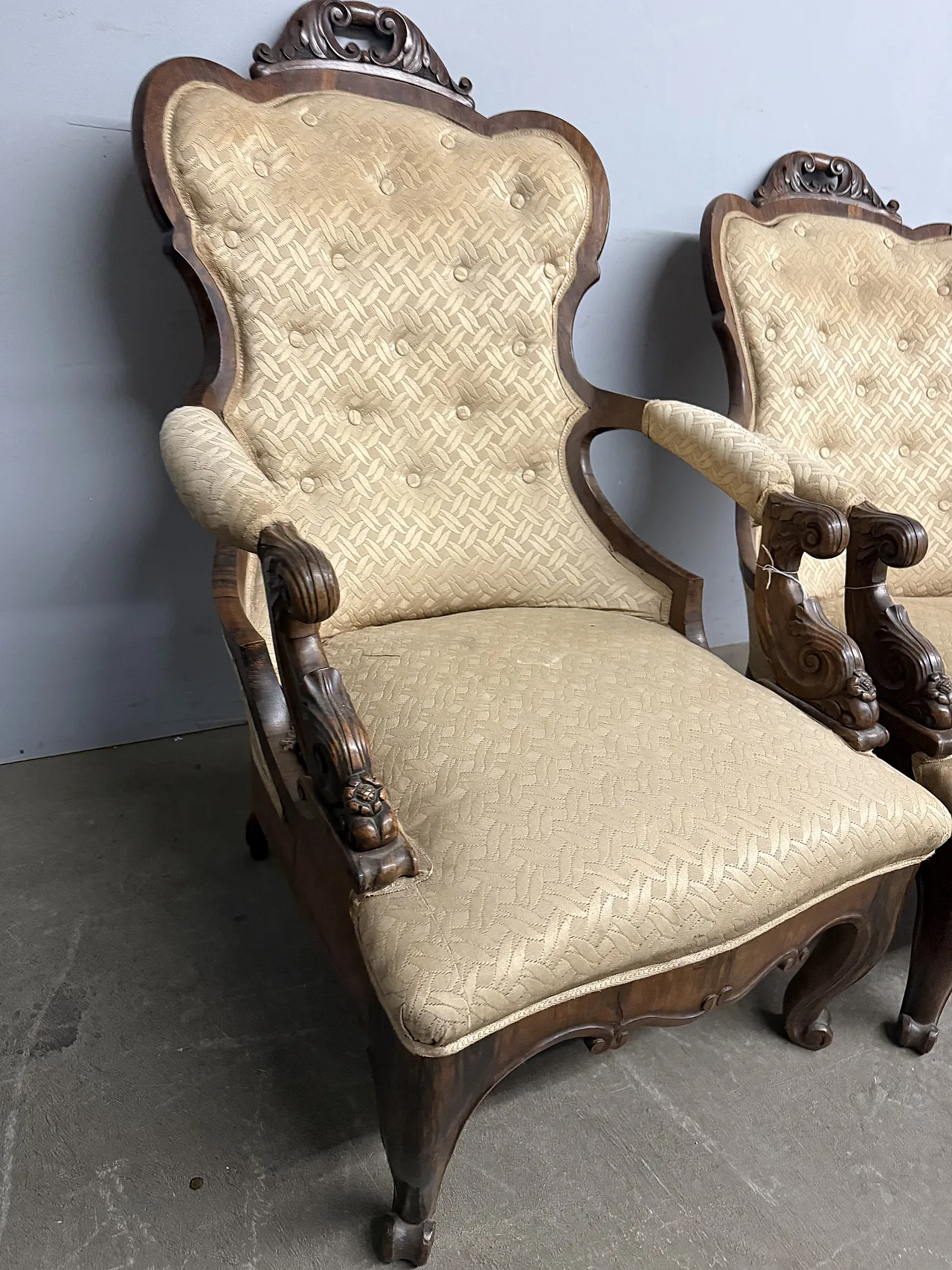 Coppia di poltrone da riposo, metà '800 7