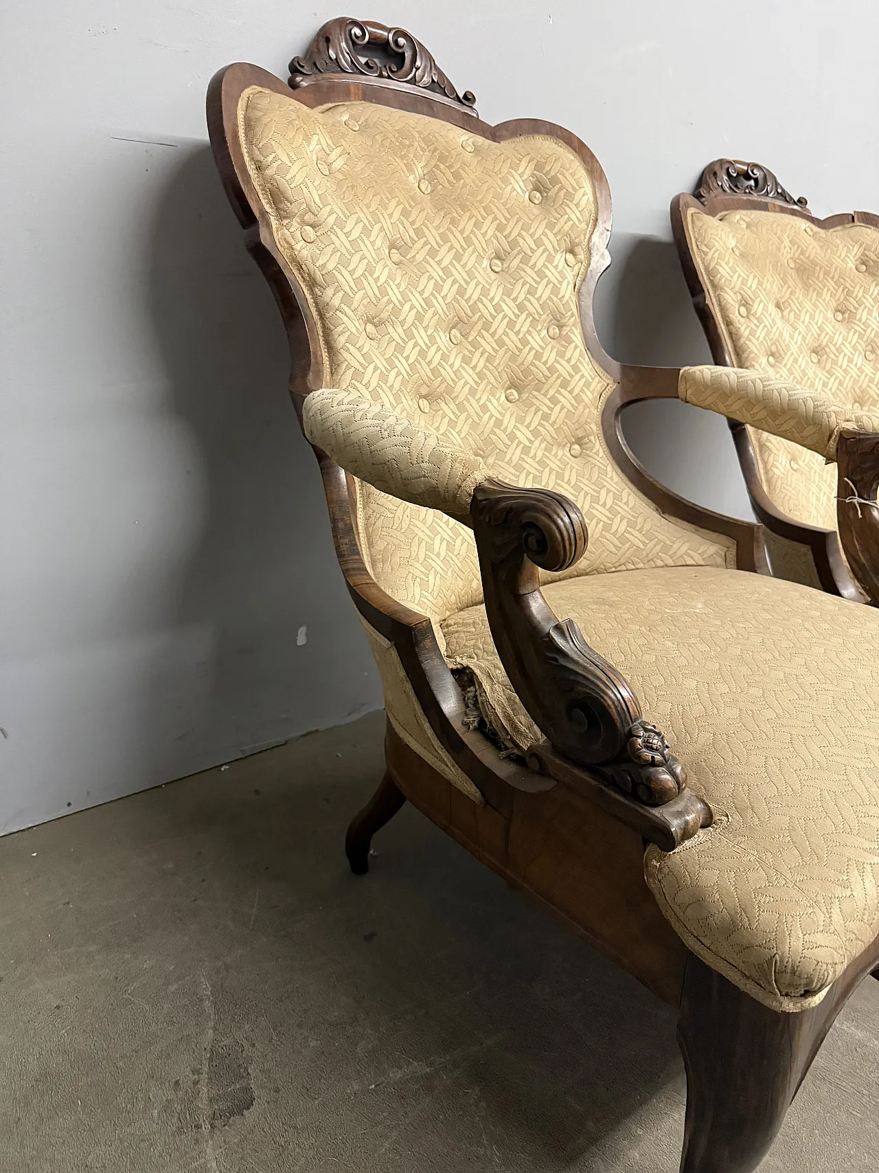 Coppia di poltrone da riposo, metà '800 8