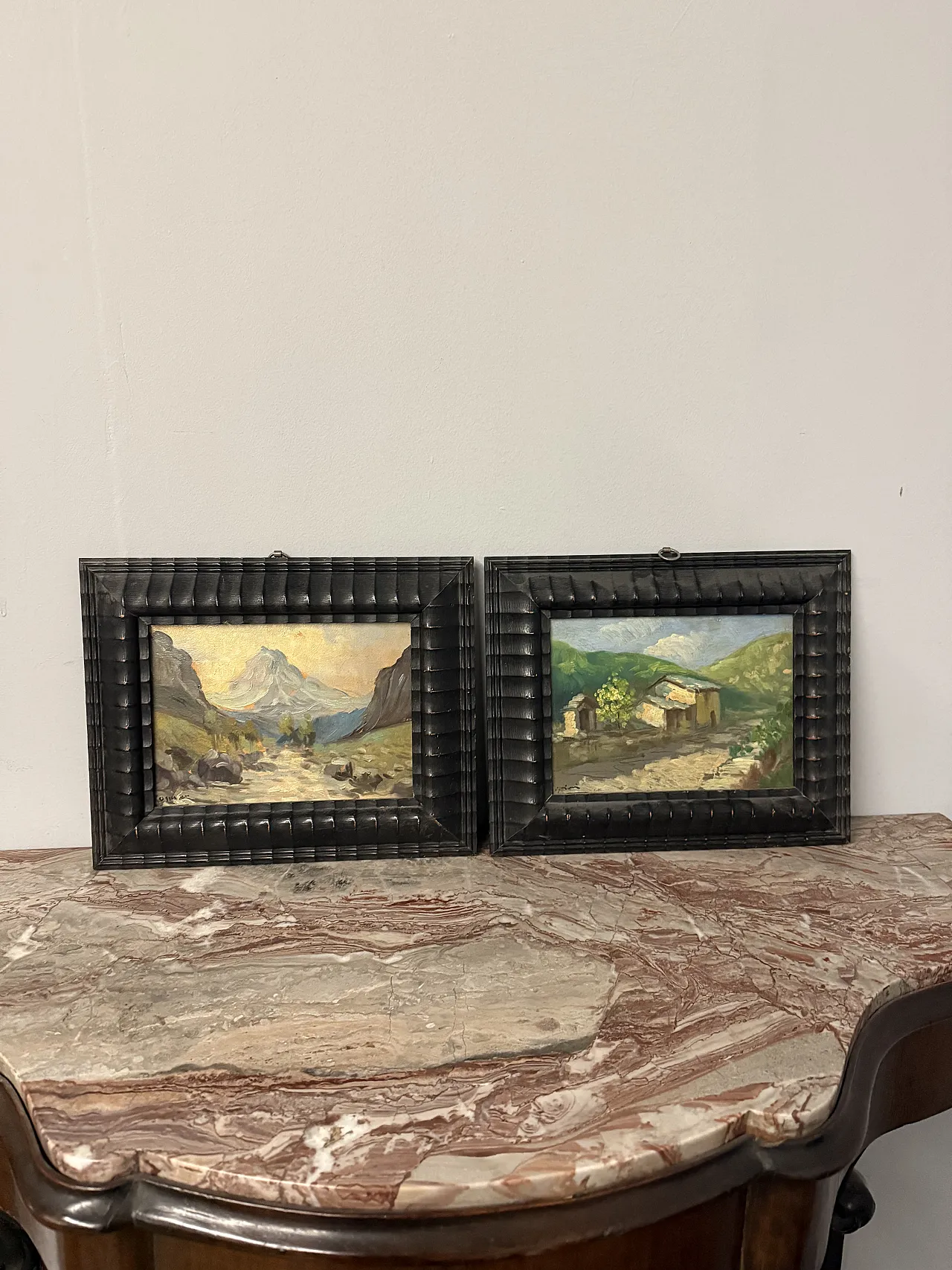 Pair of oil on panel paintings, 19th century 9
