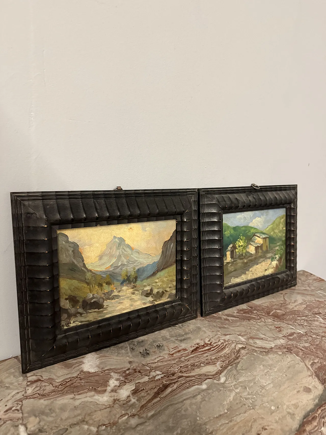 Pair of oil on panel paintings, 19th century 10