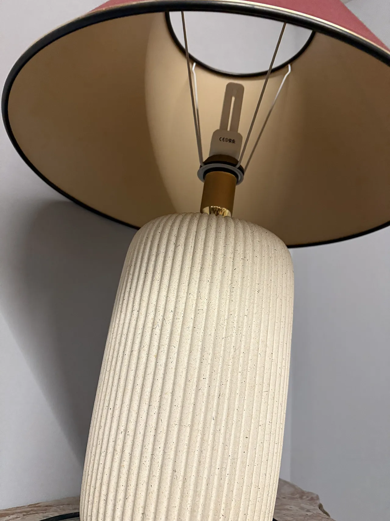 Ceramic lamp marble effect, 20th century 4