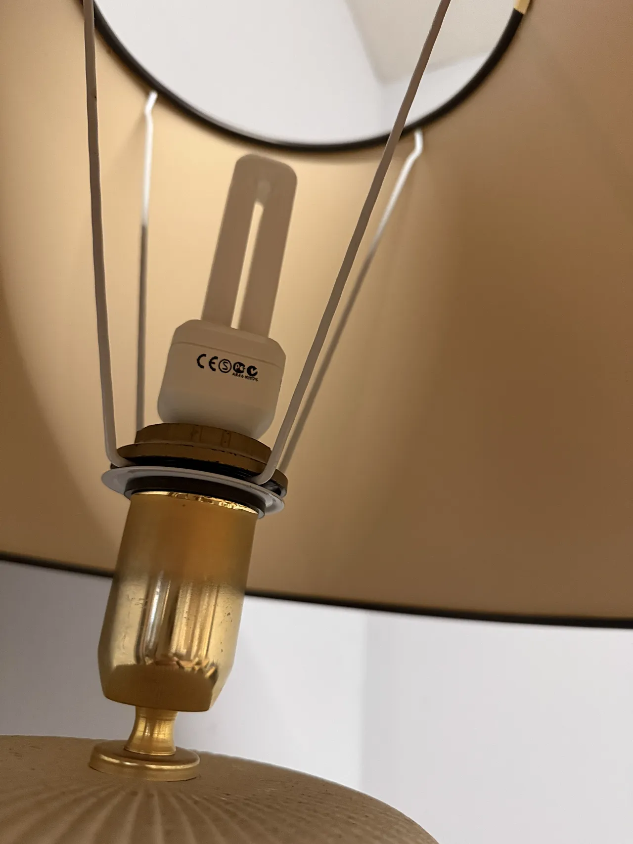 Ceramic lamp marble effect, 20th century 5