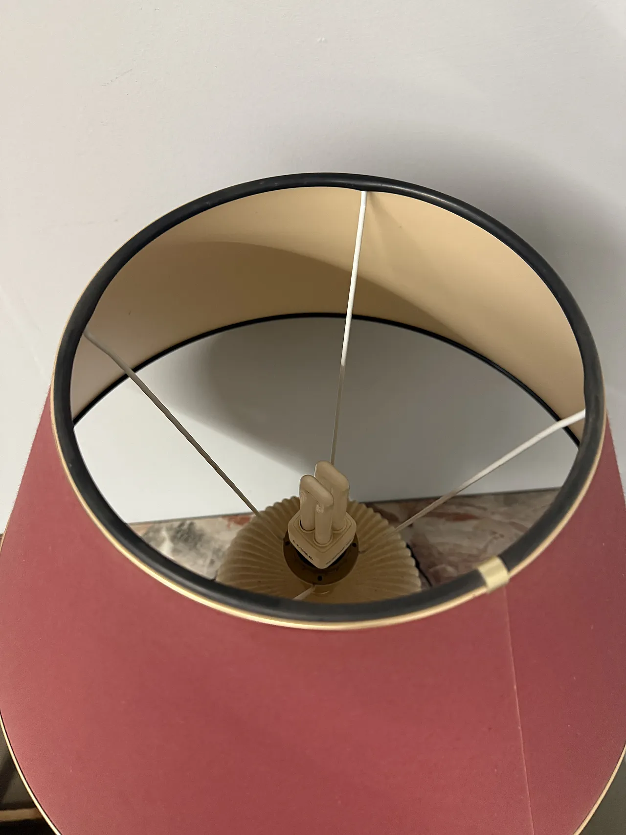 Ceramic lamp marble effect, 20th century 7