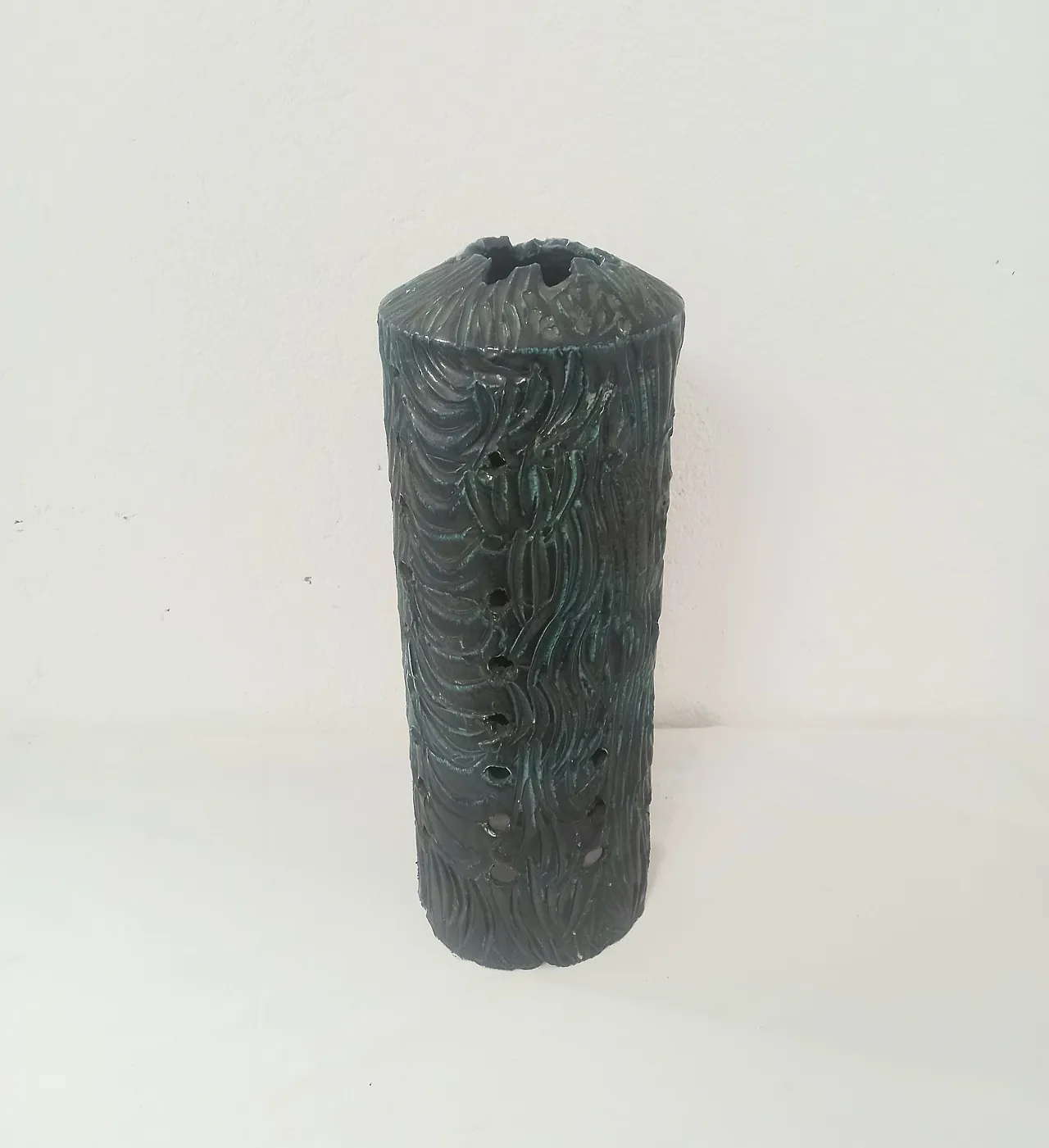 Glazed ceramic vase, Italian production 1