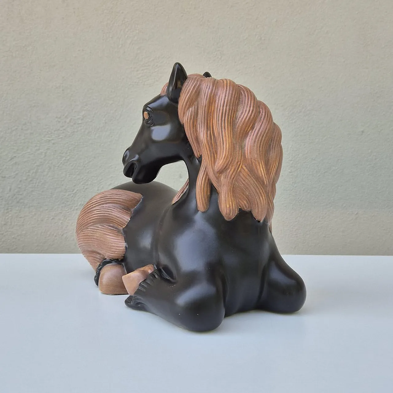 Cavallo in ceramica di Giovanni Gariboldi per Richard Ginori, anni '40 3