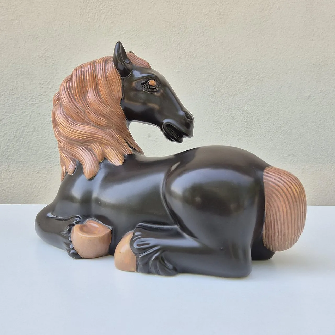 Cavallo in ceramica di Giovanni Gariboldi per Richard Ginori, anni '40 8