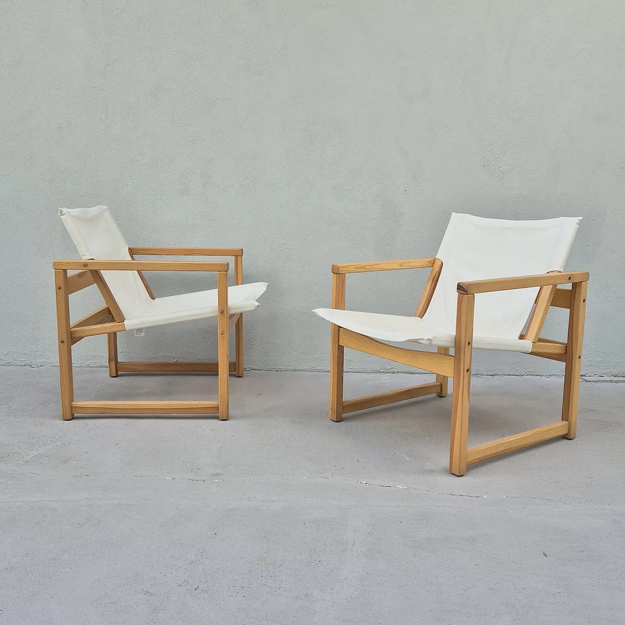 Coppia di Poltrone Ryd in pino di Tord Björklund per Ikea, anni '90 10