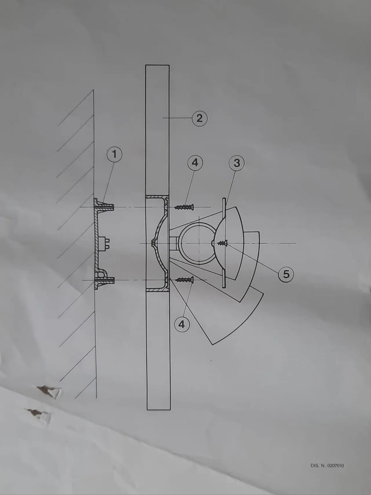 Stria coll. wall lamp by E. Gismondi for Artemide, 70s 44