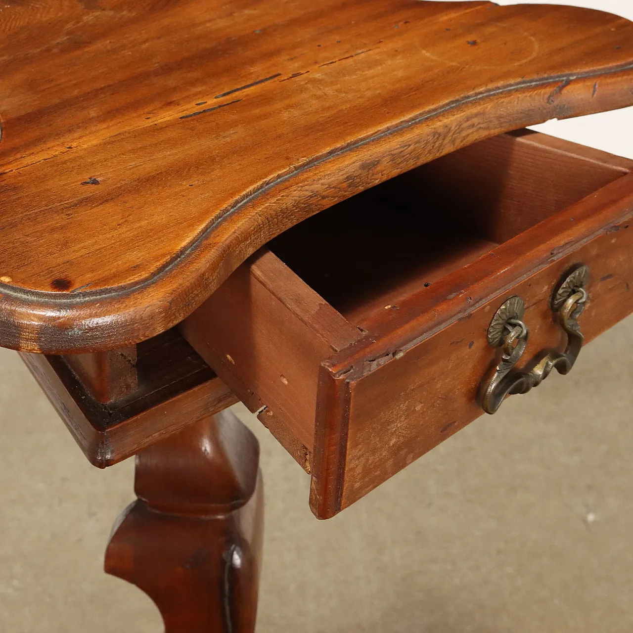Pair of Baroque-style bedside tables in beech, 19th century 5