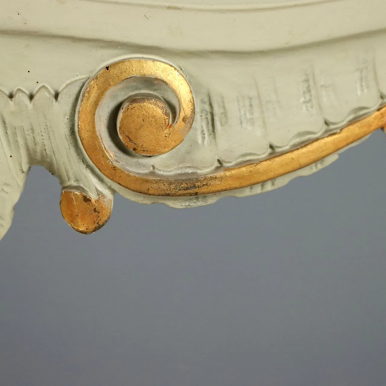 Tavolino in legno laccato e marmo, primo '900 8