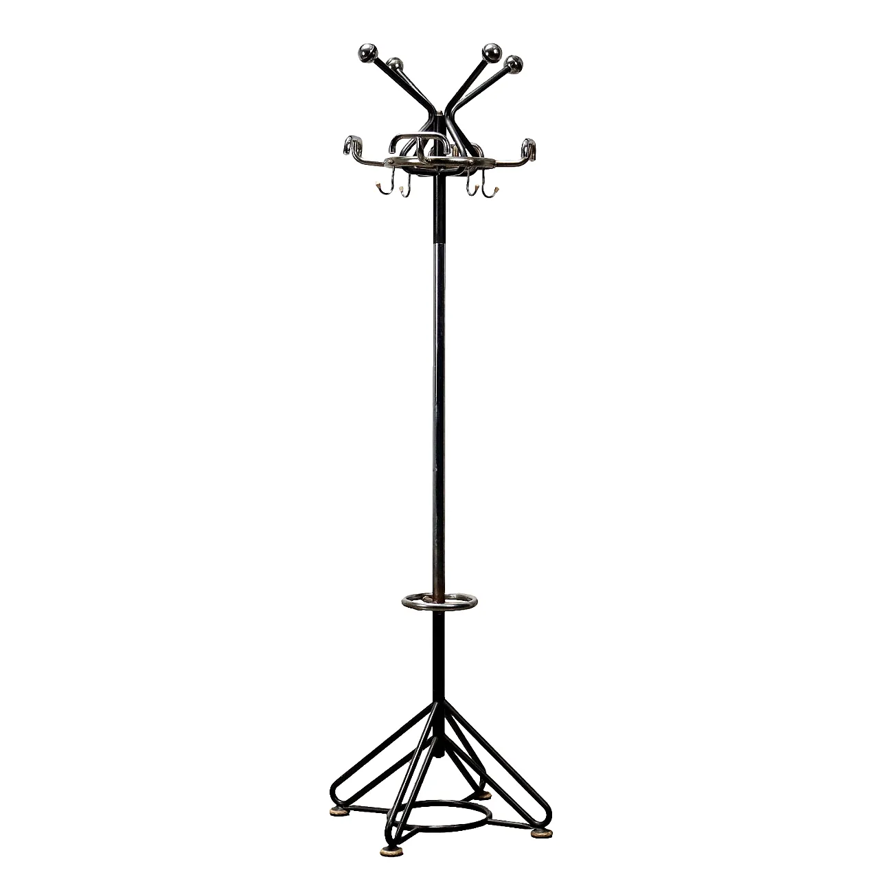 Appendiabiti in metallo smaltato e cromato, anni '60 1