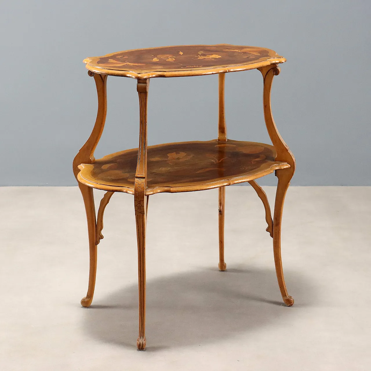 Art Nouveau beech etagere, primo '900 1