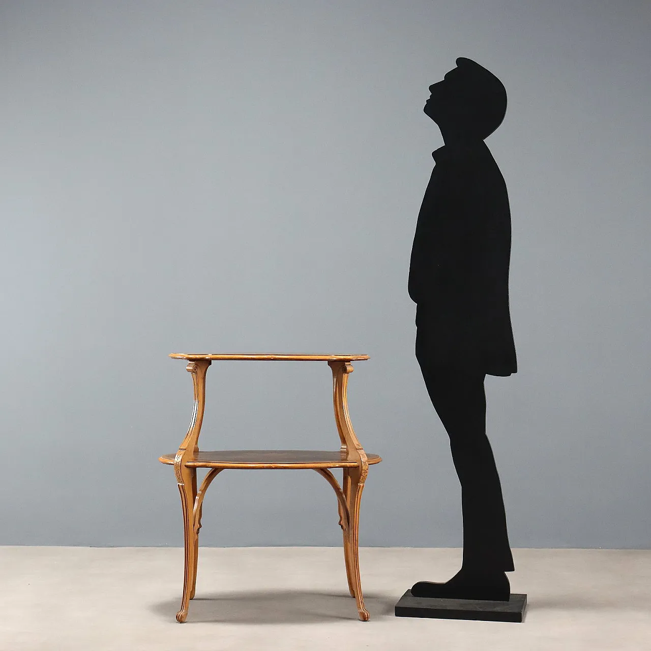 Art Nouveau beech etagere, primo '900 2