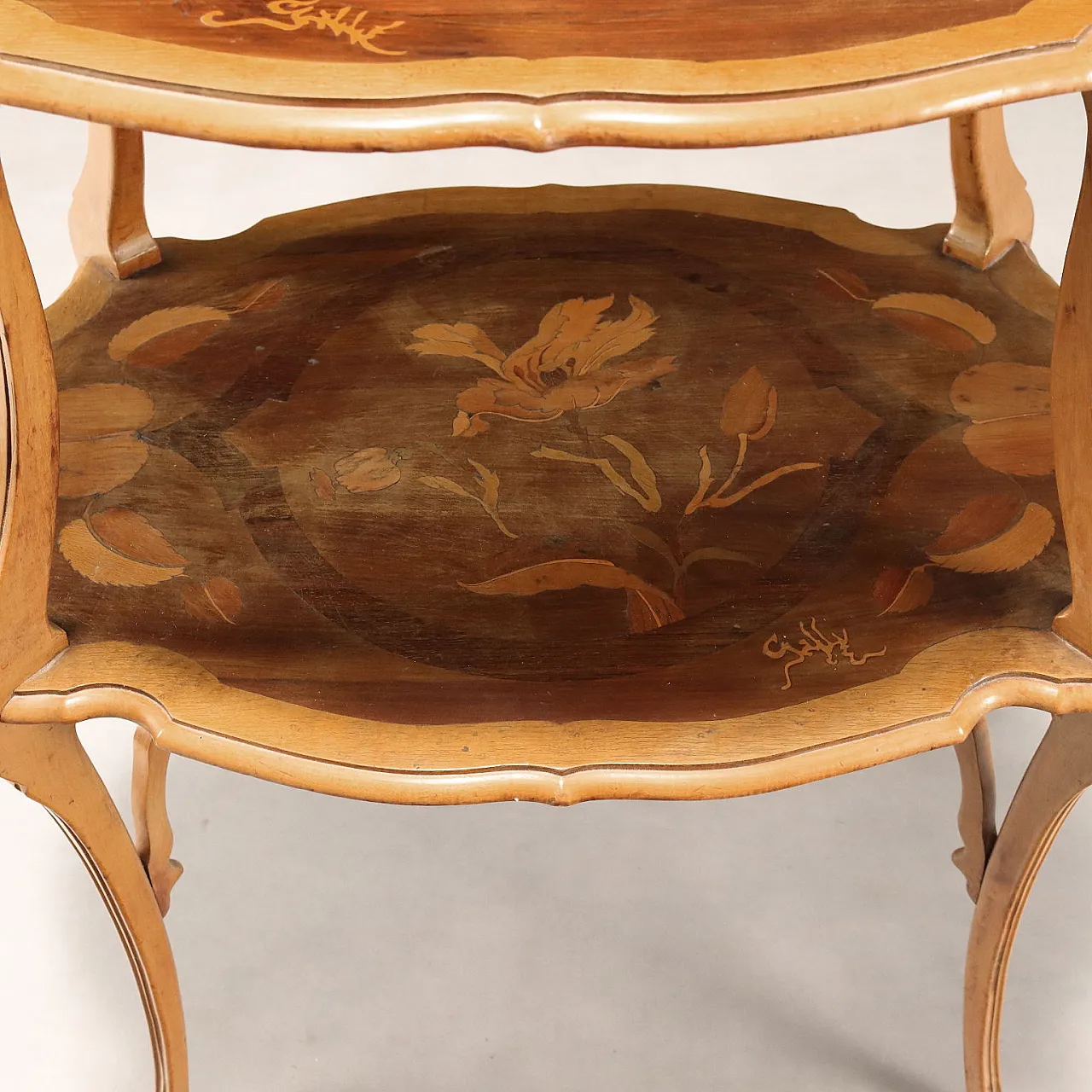 Art Nouveau beech etagere, primo '900 4