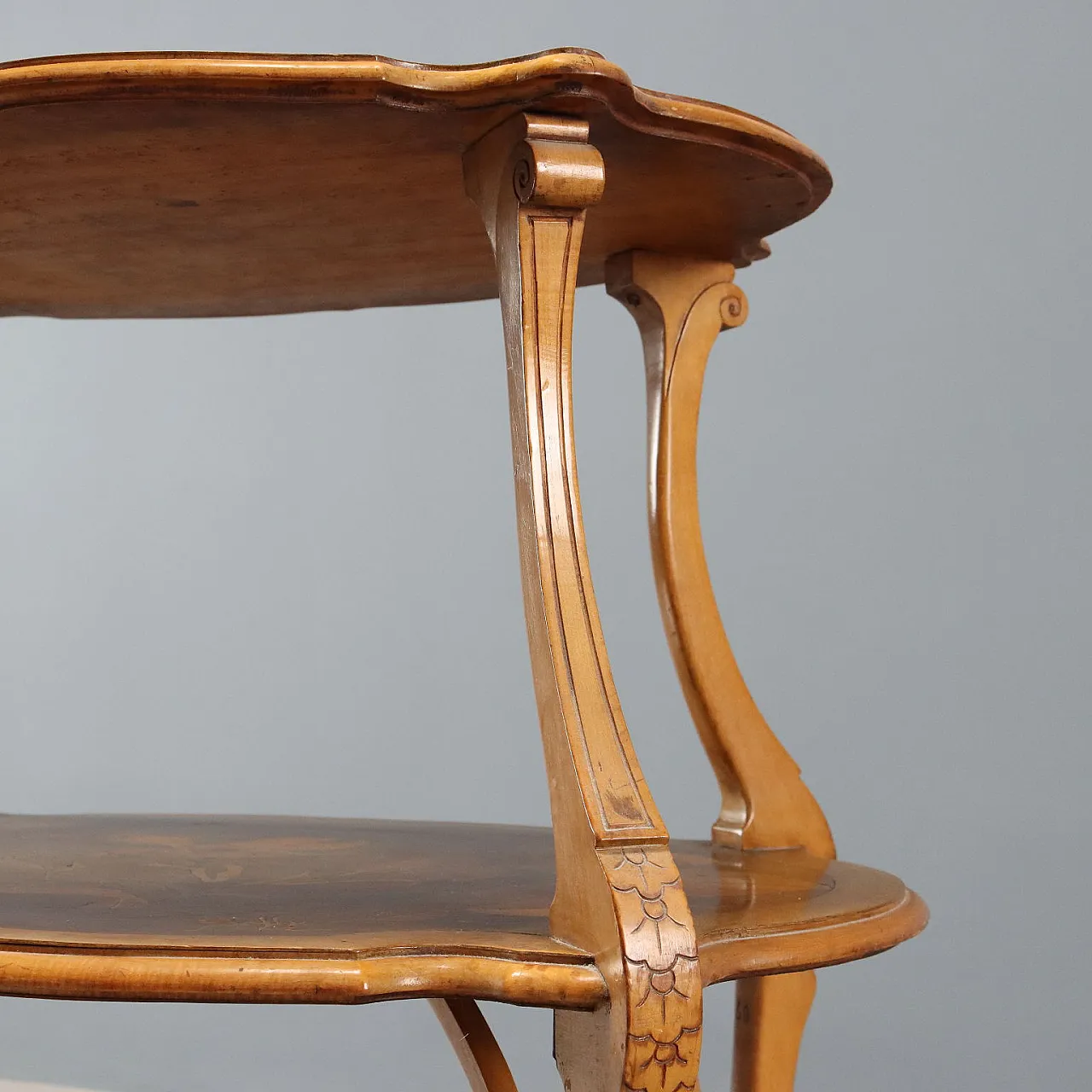 Art Nouveau beech etagere, primo '900 7