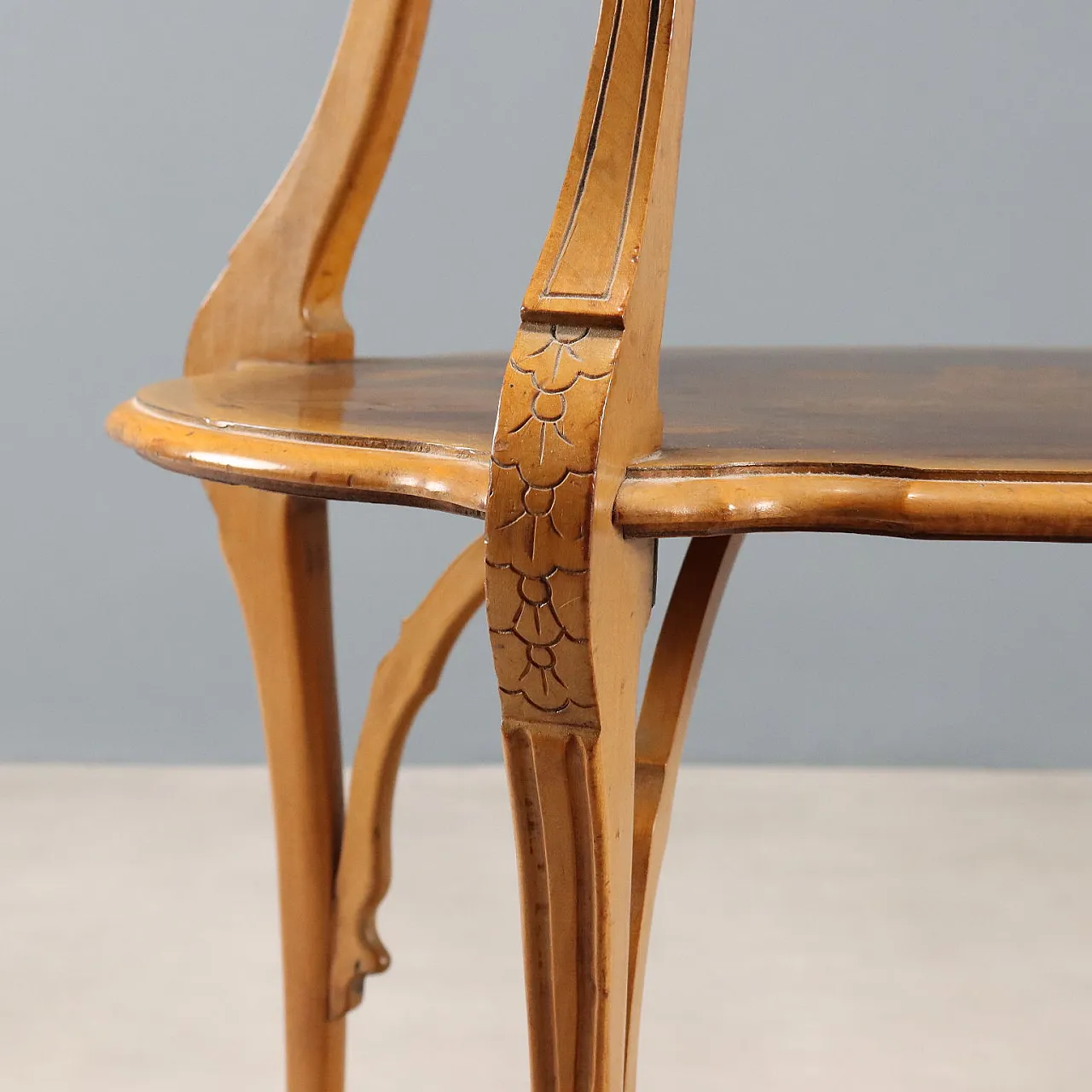 Art Nouveau beech etagere, primo '900 9
