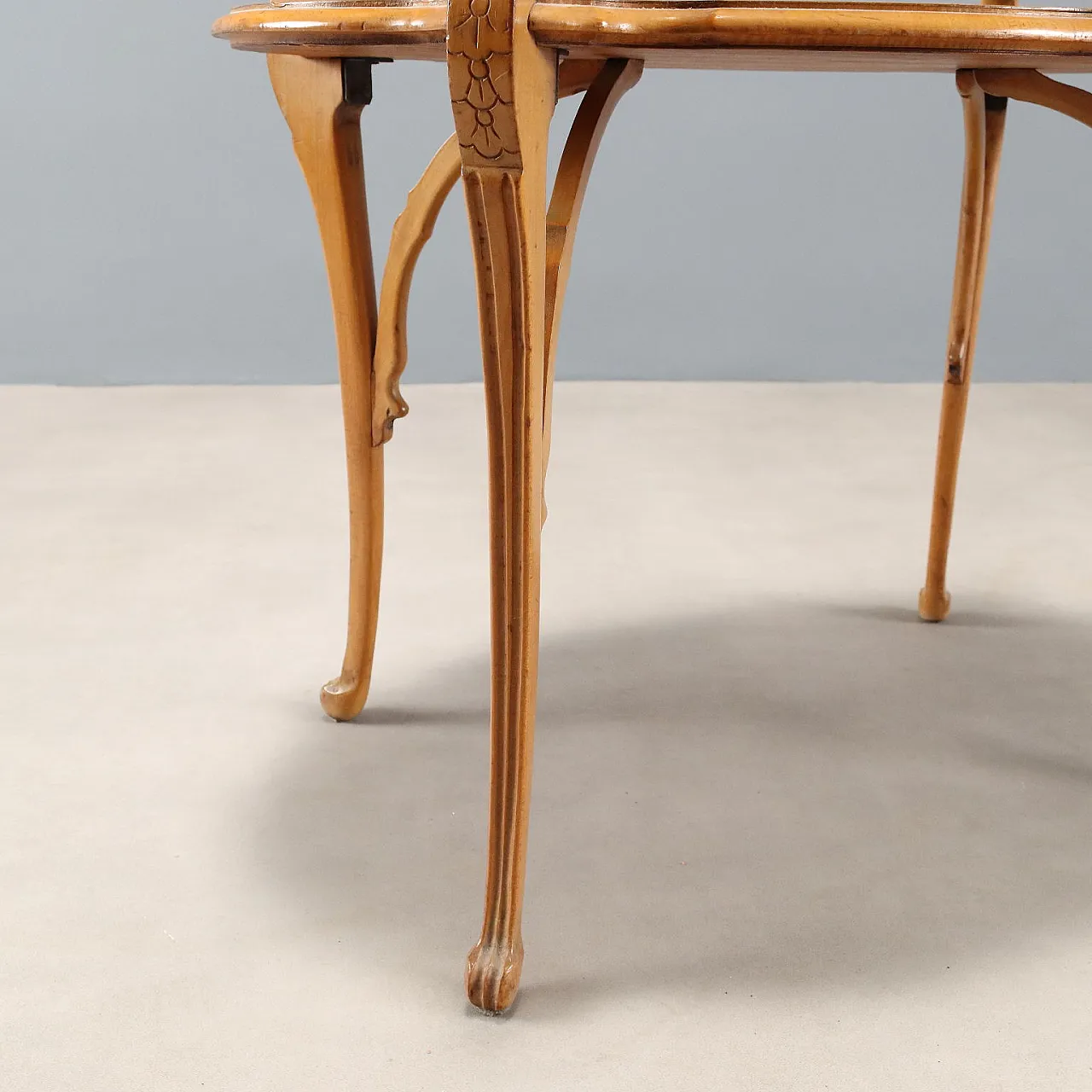 Art Nouveau beech etagere, primo '900 10