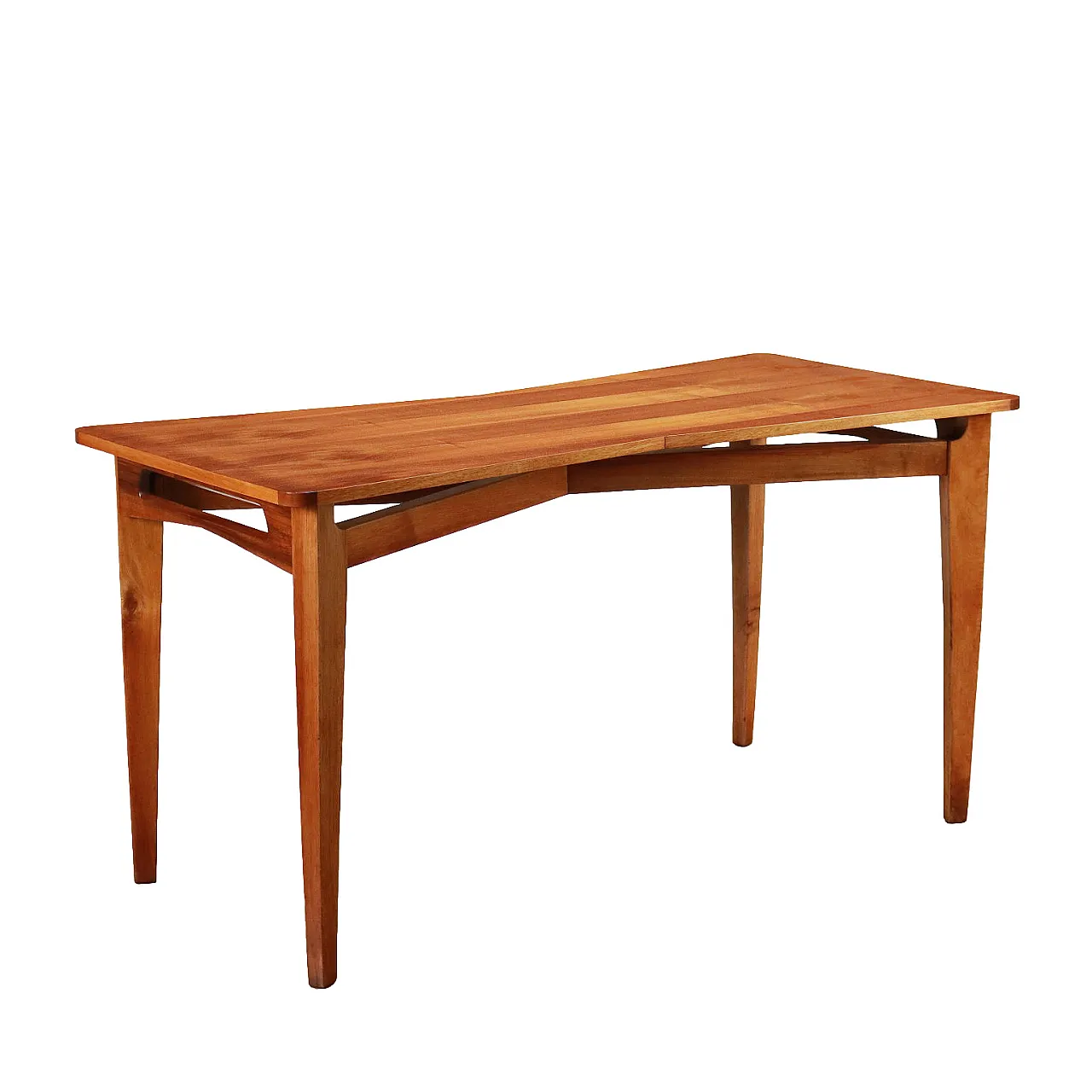 Table with beech base and walnut veneer top, 1950s 1