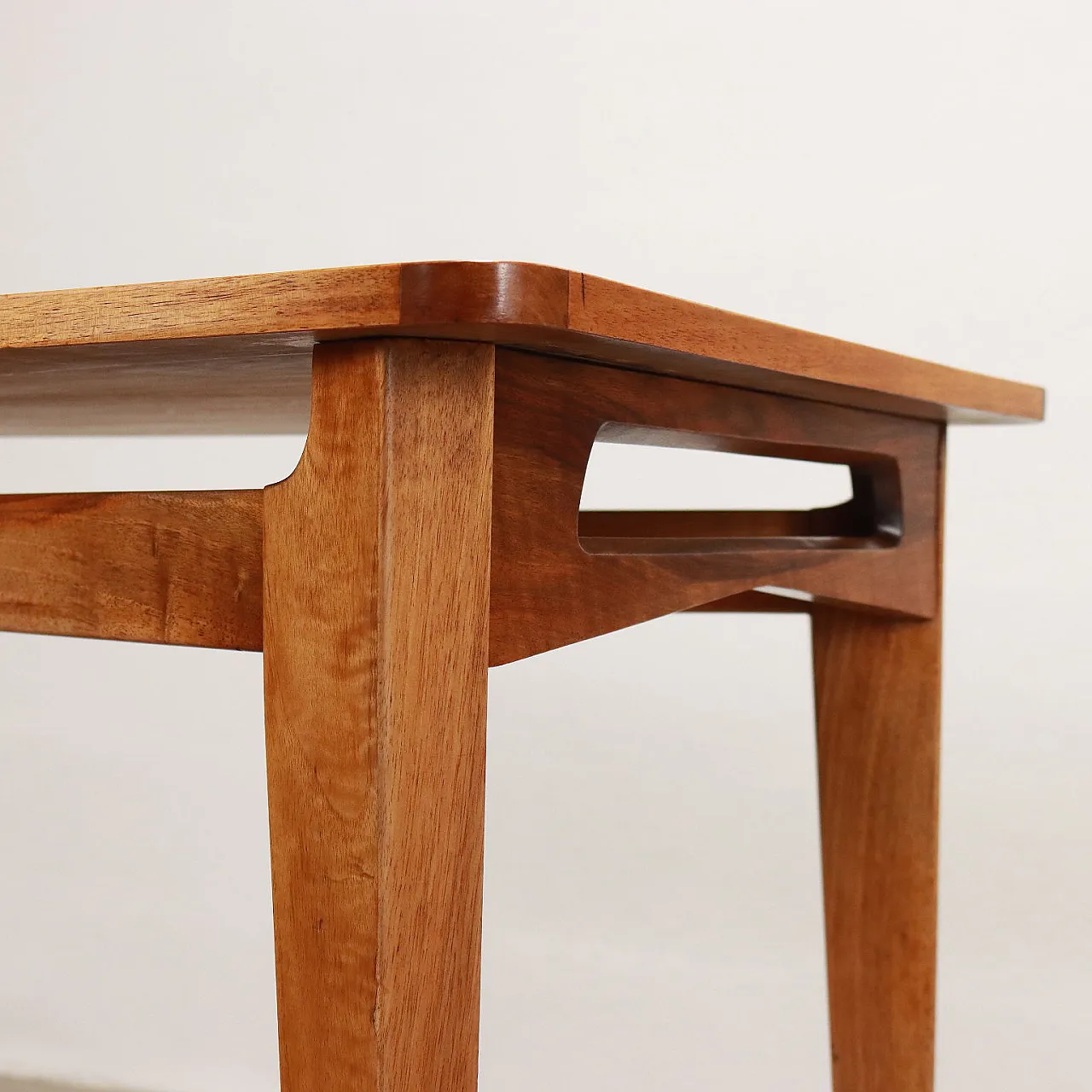 Table with beech base and walnut veneer top, 1950s 6