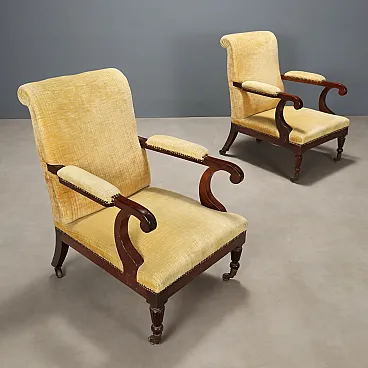 Coppia di poltrone in palissandro, '800