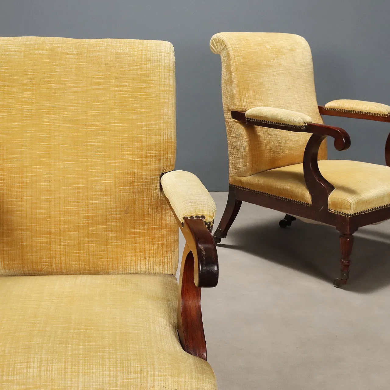 Coppia di poltrone in palissandro, '800 3