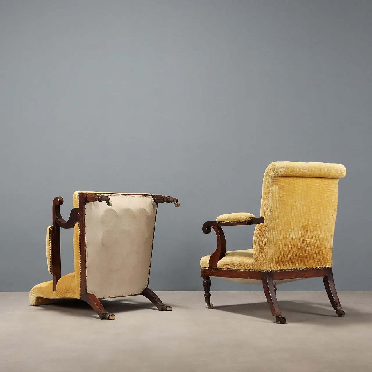 Coppia di poltrone in palissandro, '800 8