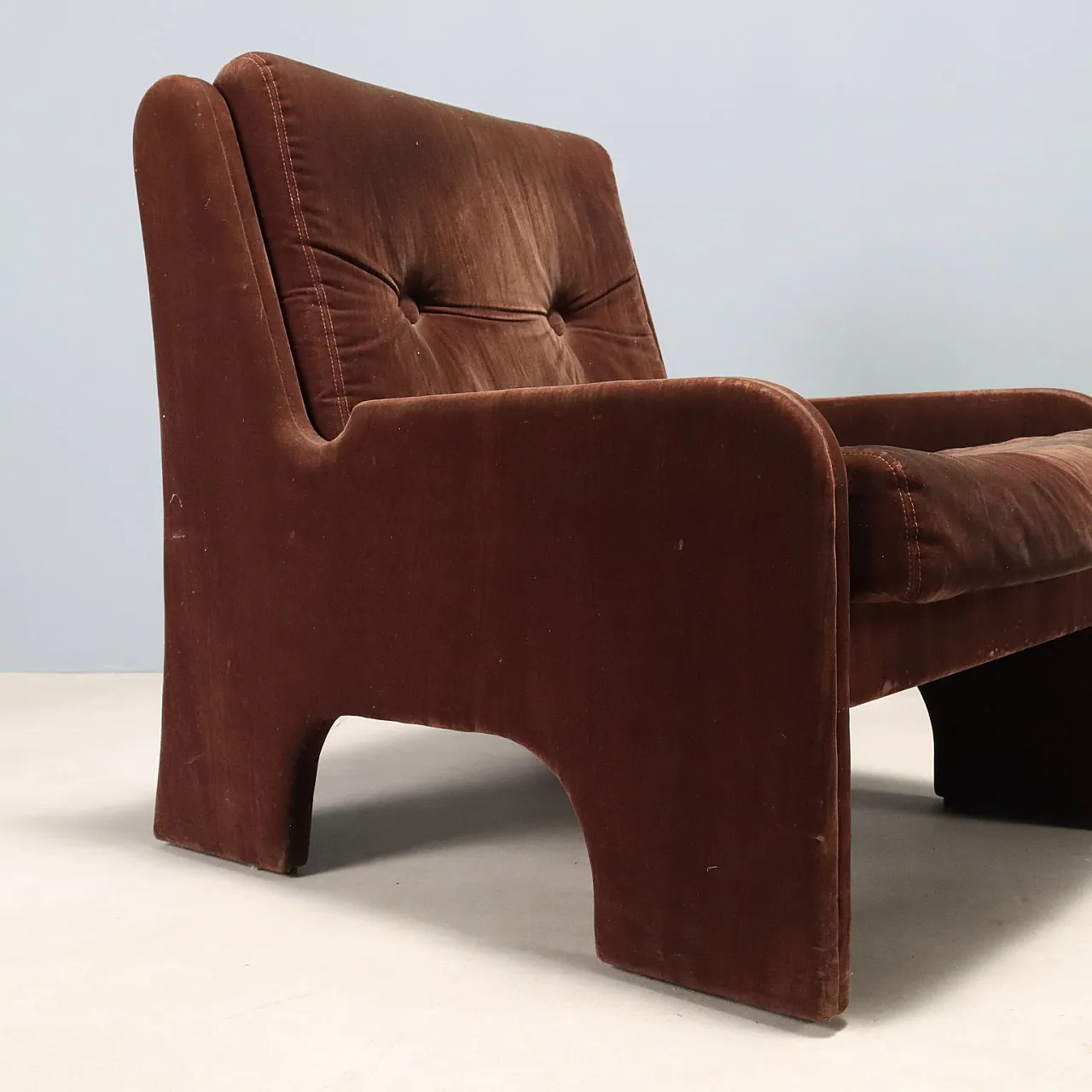 4 Poltrone con imbottitura in espanso e rivestimento in tessuto, '900 6