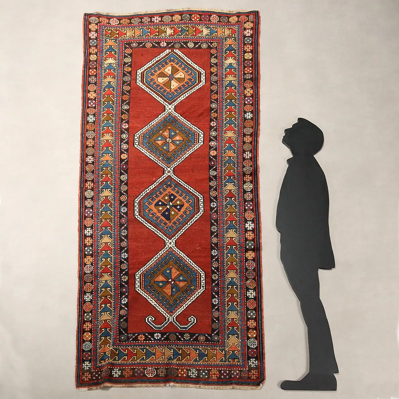 Kazak wool rug, fine knit, handmade, 20th century 2