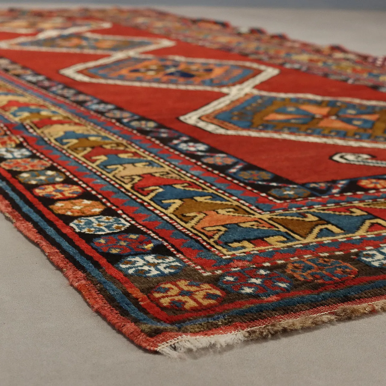 Kazak wool rug, fine knit, handmade, 20th century 4