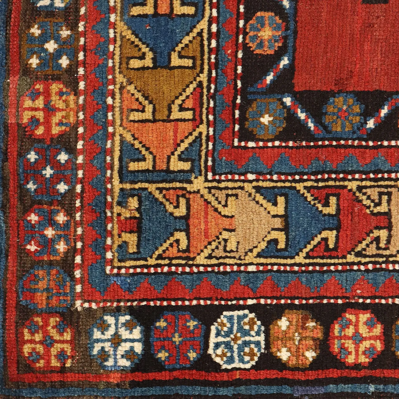 Kazak wool rug, fine knit, handmade, 20th century 7
