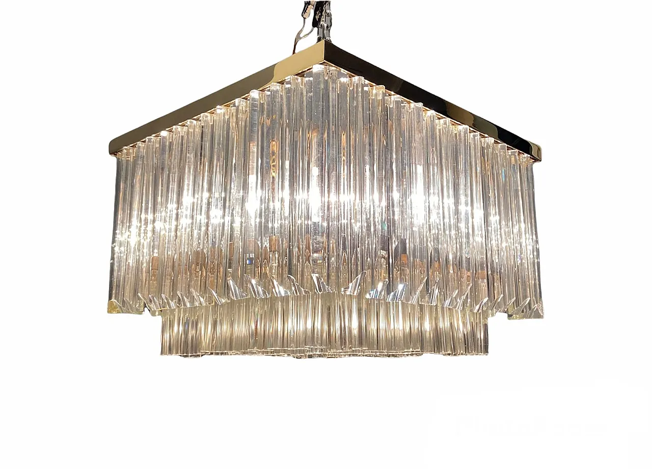 Mid-Century recessed lamp in Murano glass 1
