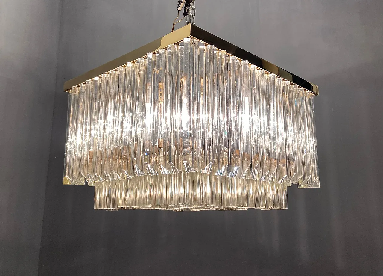 Mid-Century recessed lamp in Murano glass 2