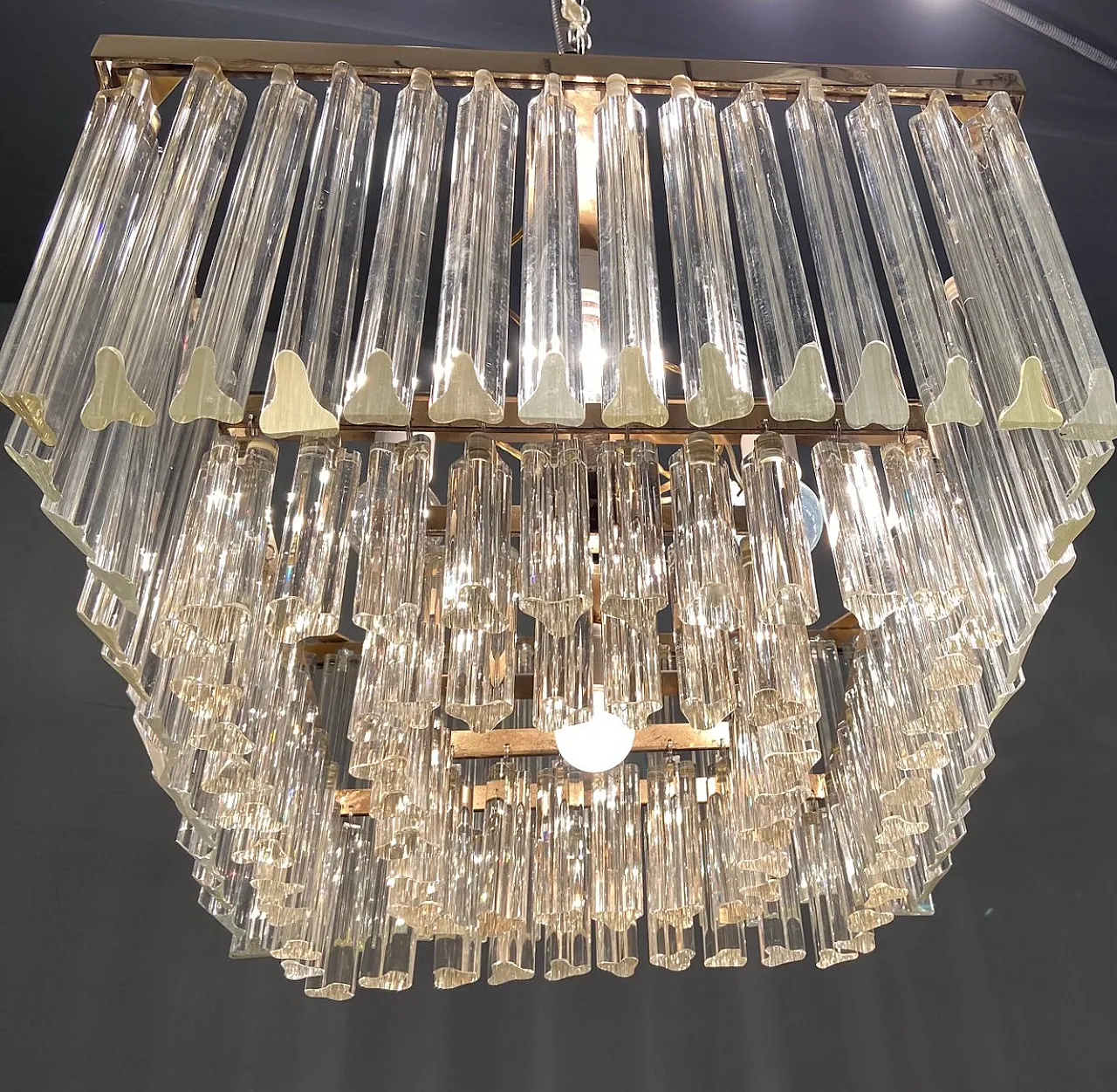 Mid-Century recessed lamp in Murano glass 6
