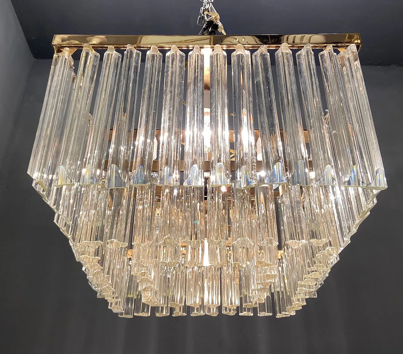Mid-Century recessed lamp in Murano glass 11