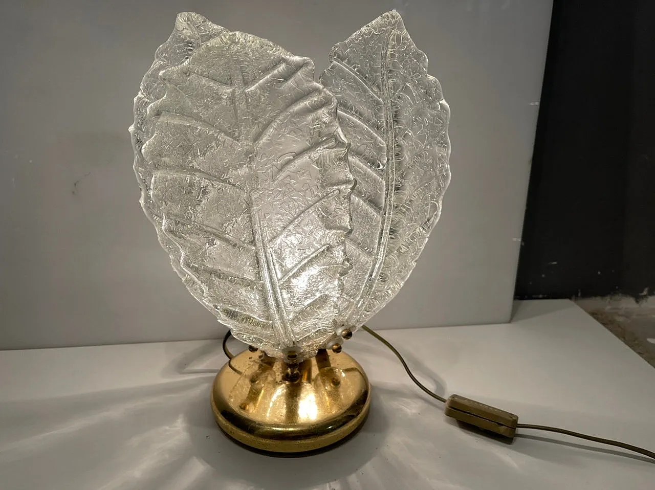 Coppia di lampade da tavolo in vetro di Murano, anni '70 4