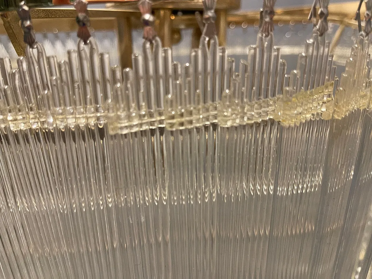 Mid-Century Italian brass chandelier 8